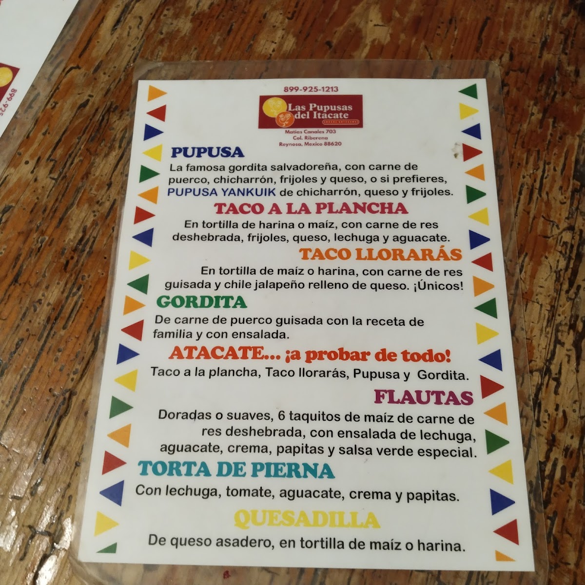 Las Pupusas del Itacate Menu - Image 3