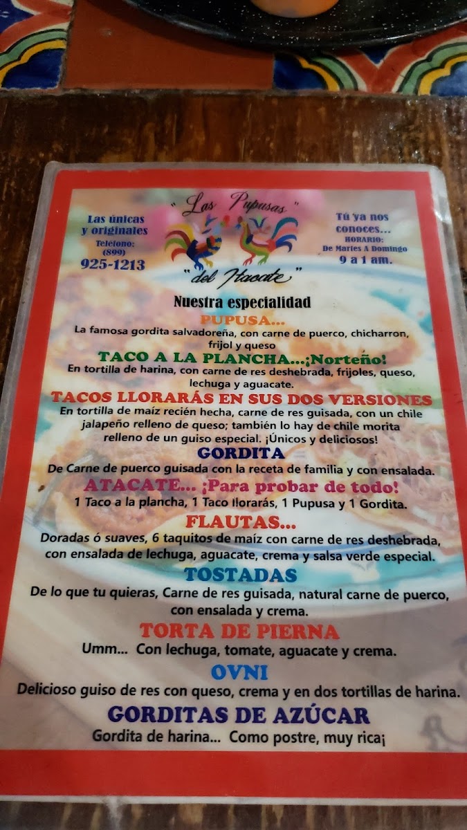 Las Pupusas del Itacate Menu - Image 5